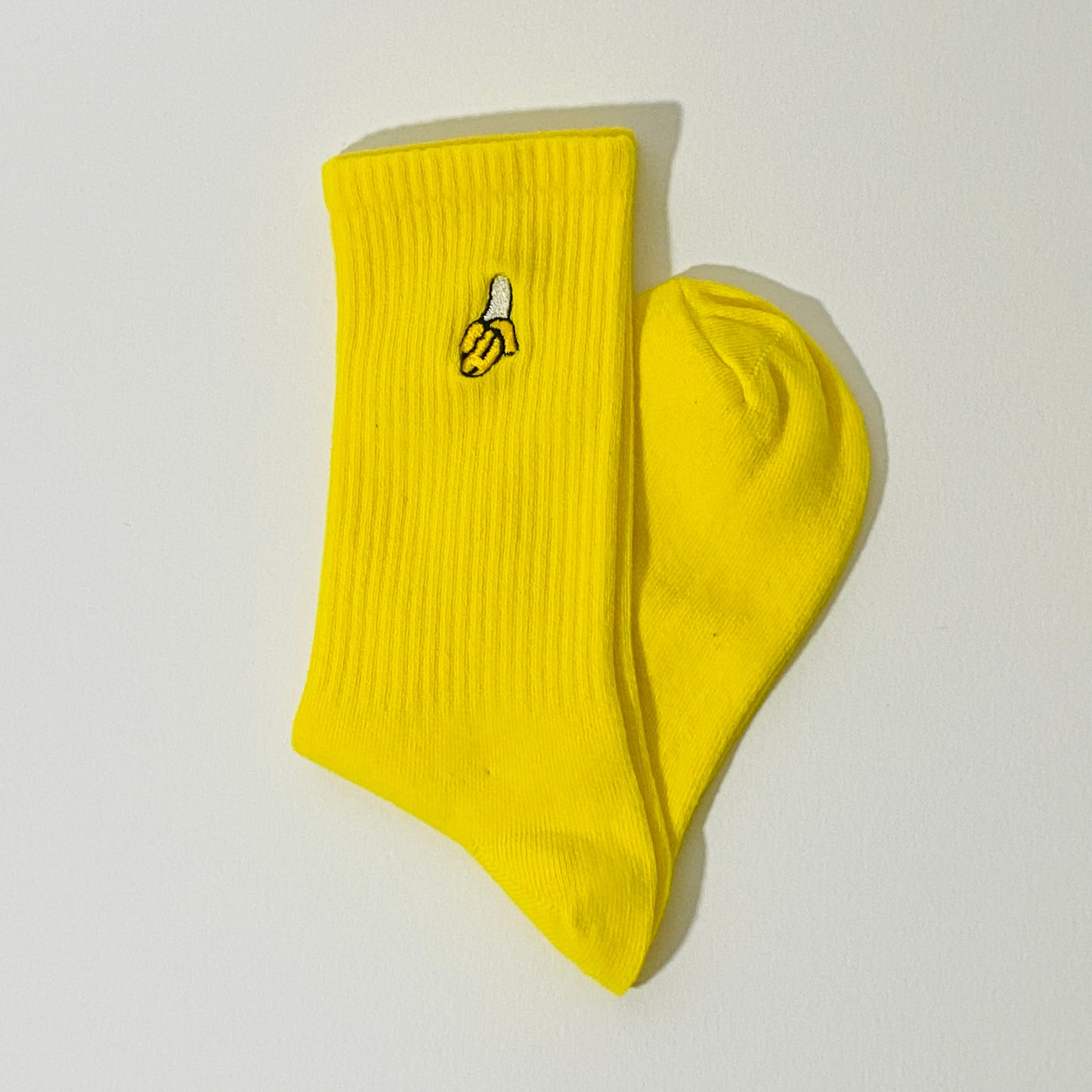 Banana Embroidered Socks