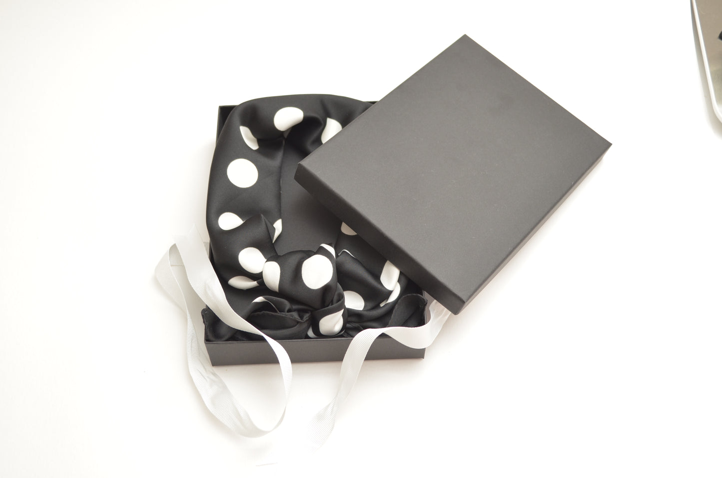 White Polka Dots Neck Scarf