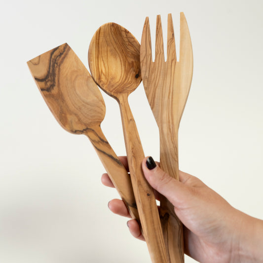 Olive Wood Cooking Set