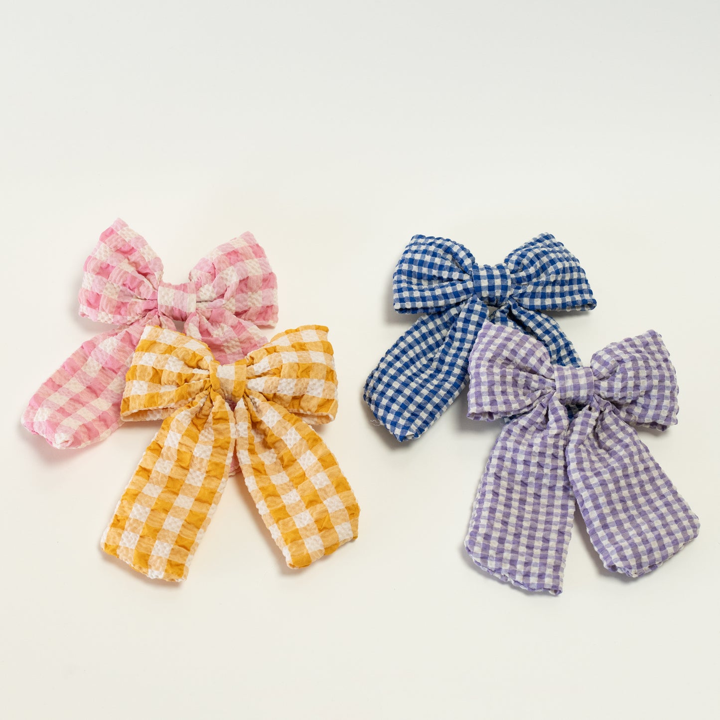 Gingham Hair Bow Small Square