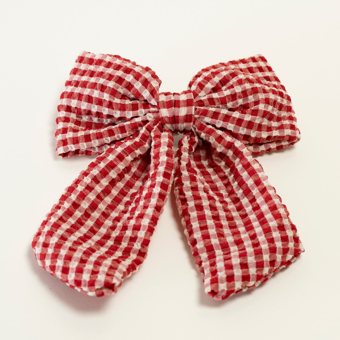 Gingham Hair Bow Small Square