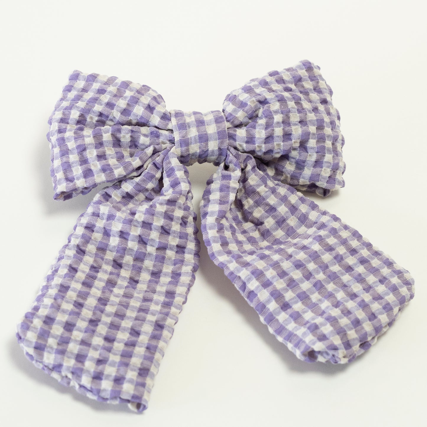 Gingham Hair Bow Small Square