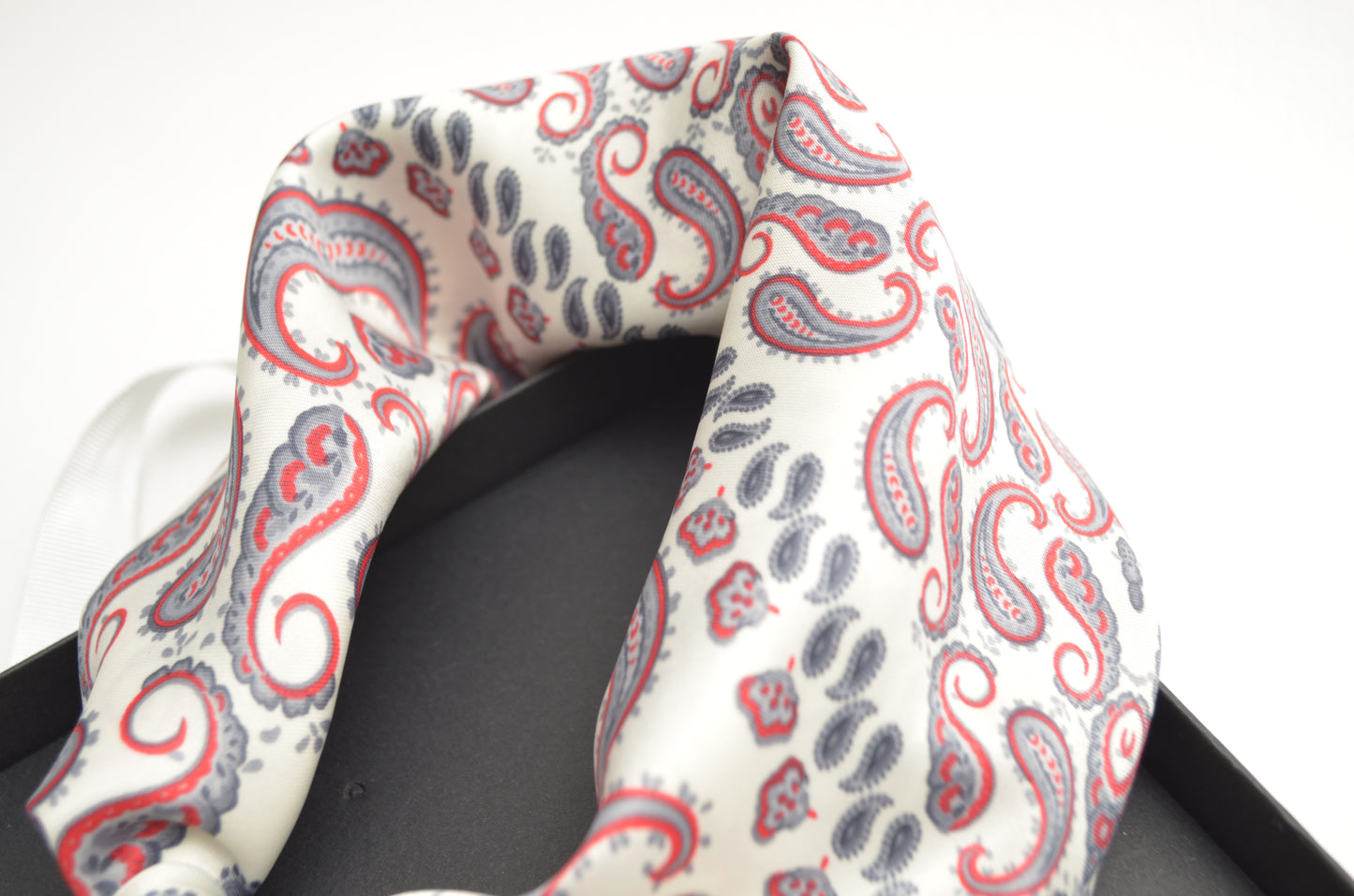 White Paisley Neck Scarf