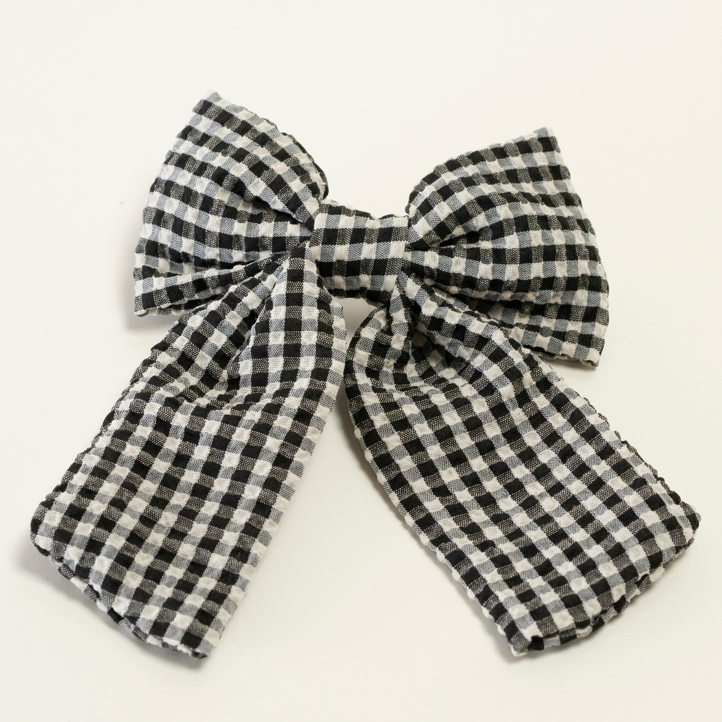 Gingham Hair Bow Small Square