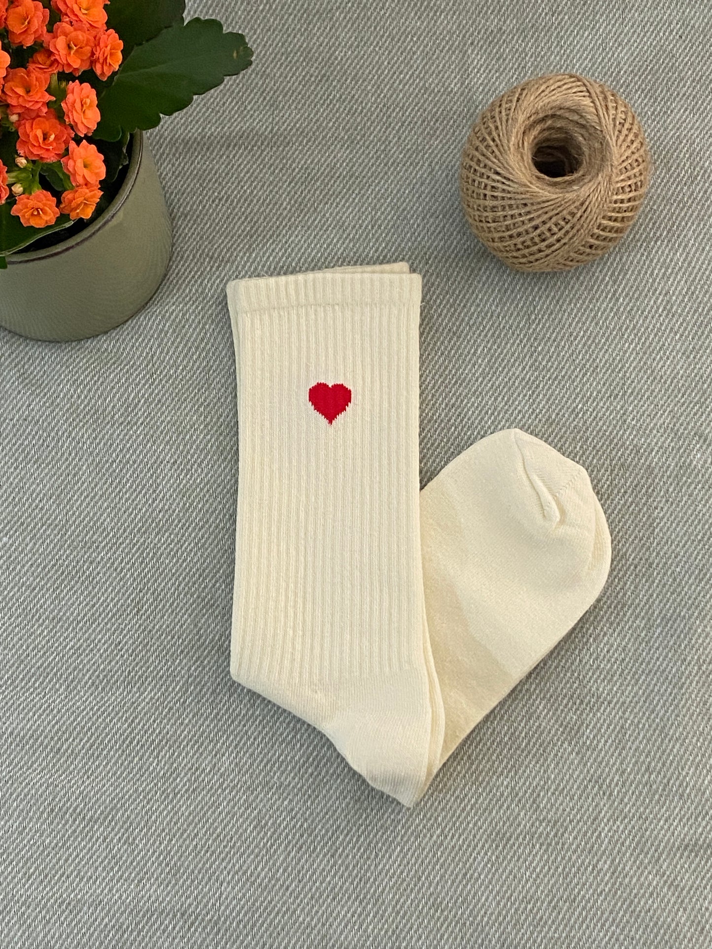 Socks With Heart Pattern