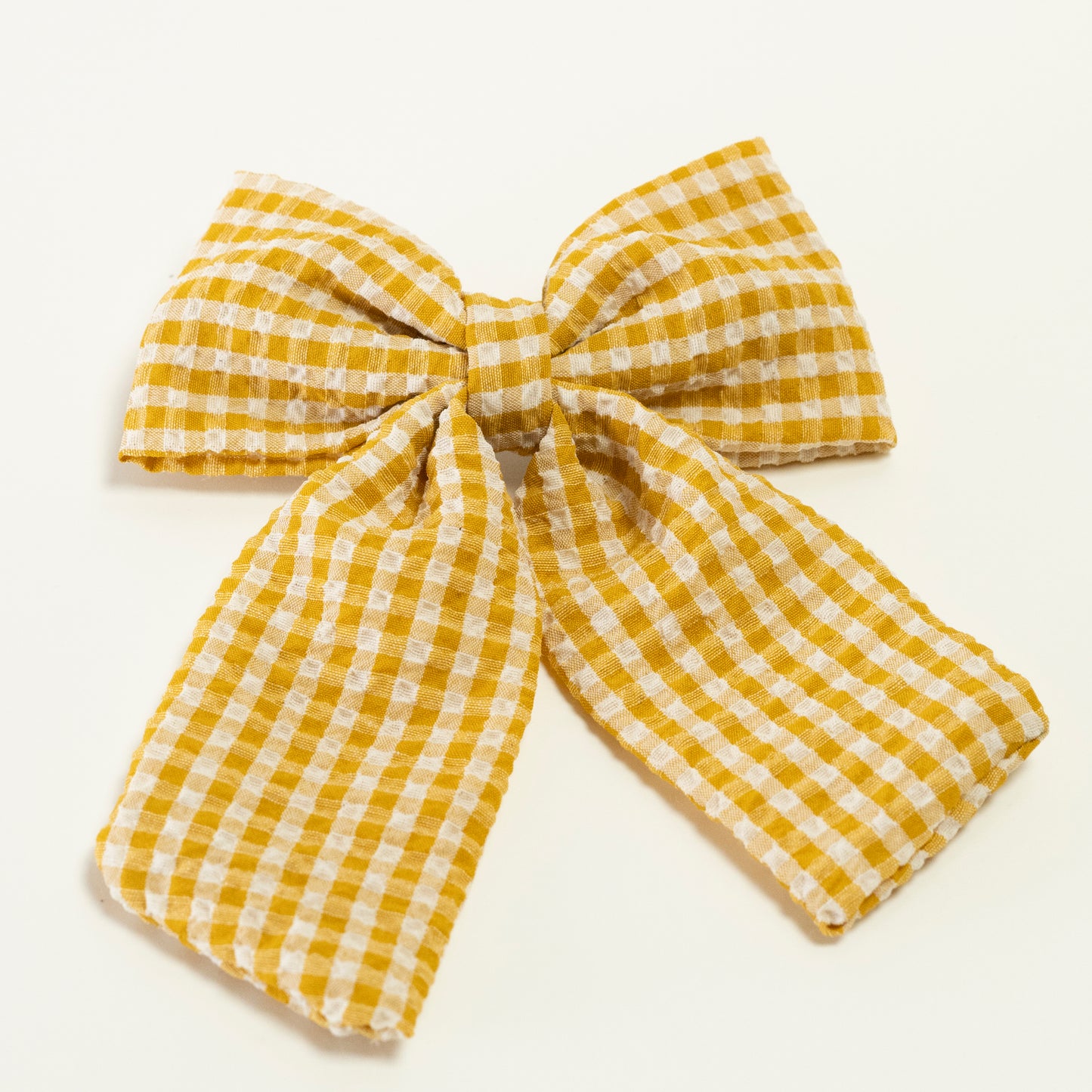 Gingham Hair Bow Small Square