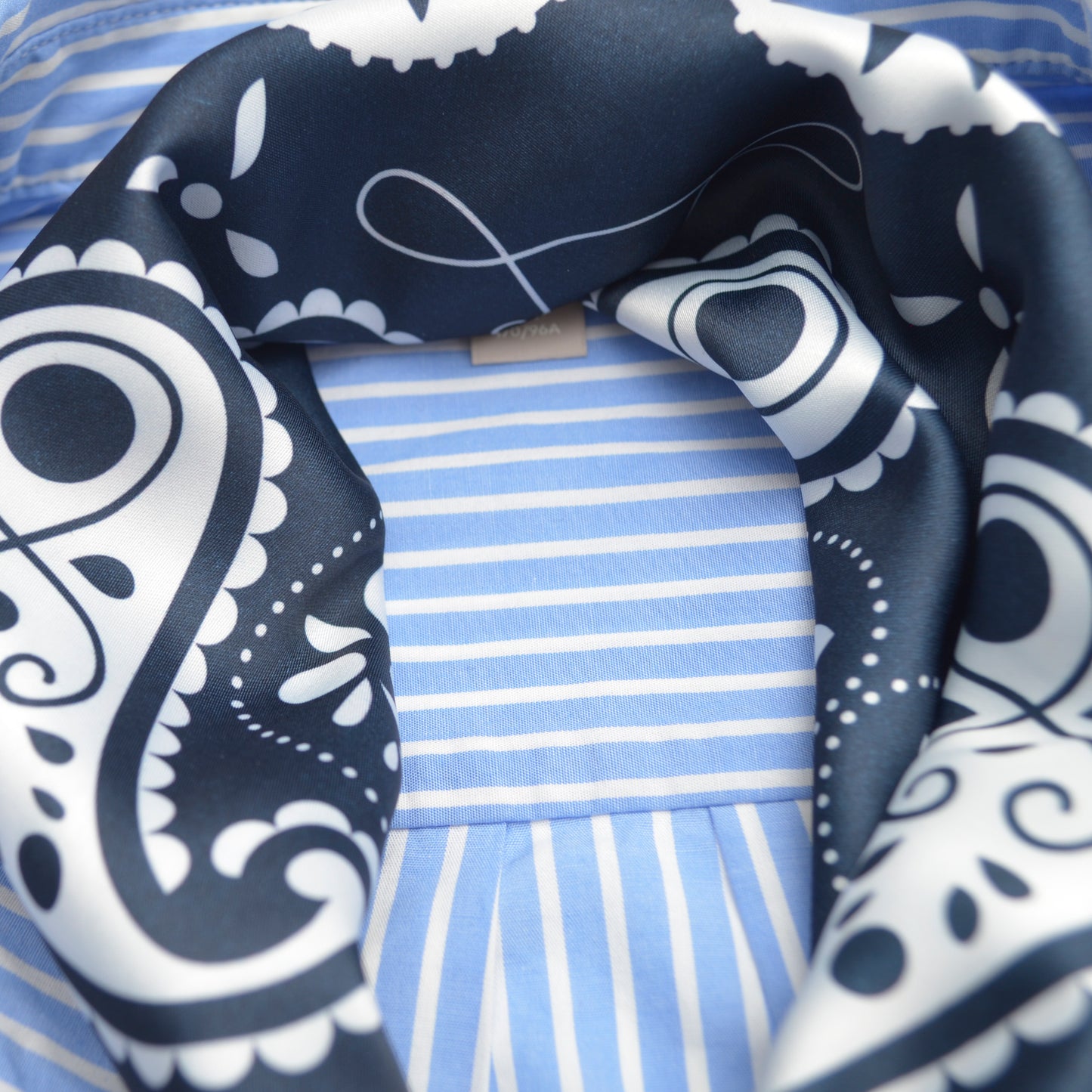 Navy Paisley Neck Scarf