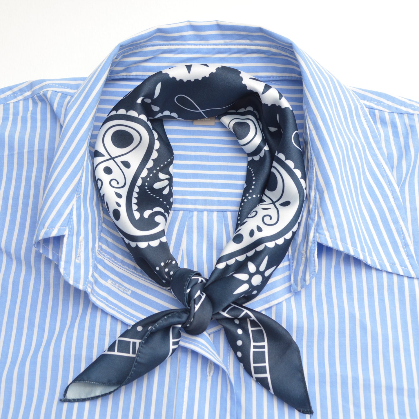 Navy Paisley Neck Scarf