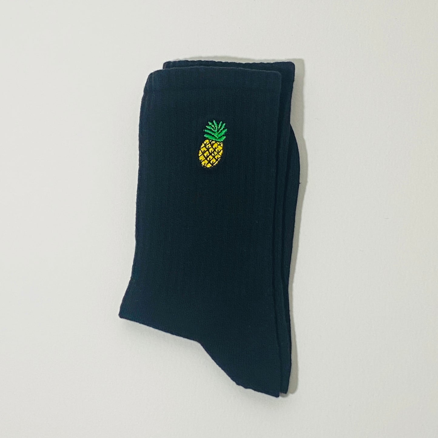 Pineapple Embroidered Socks