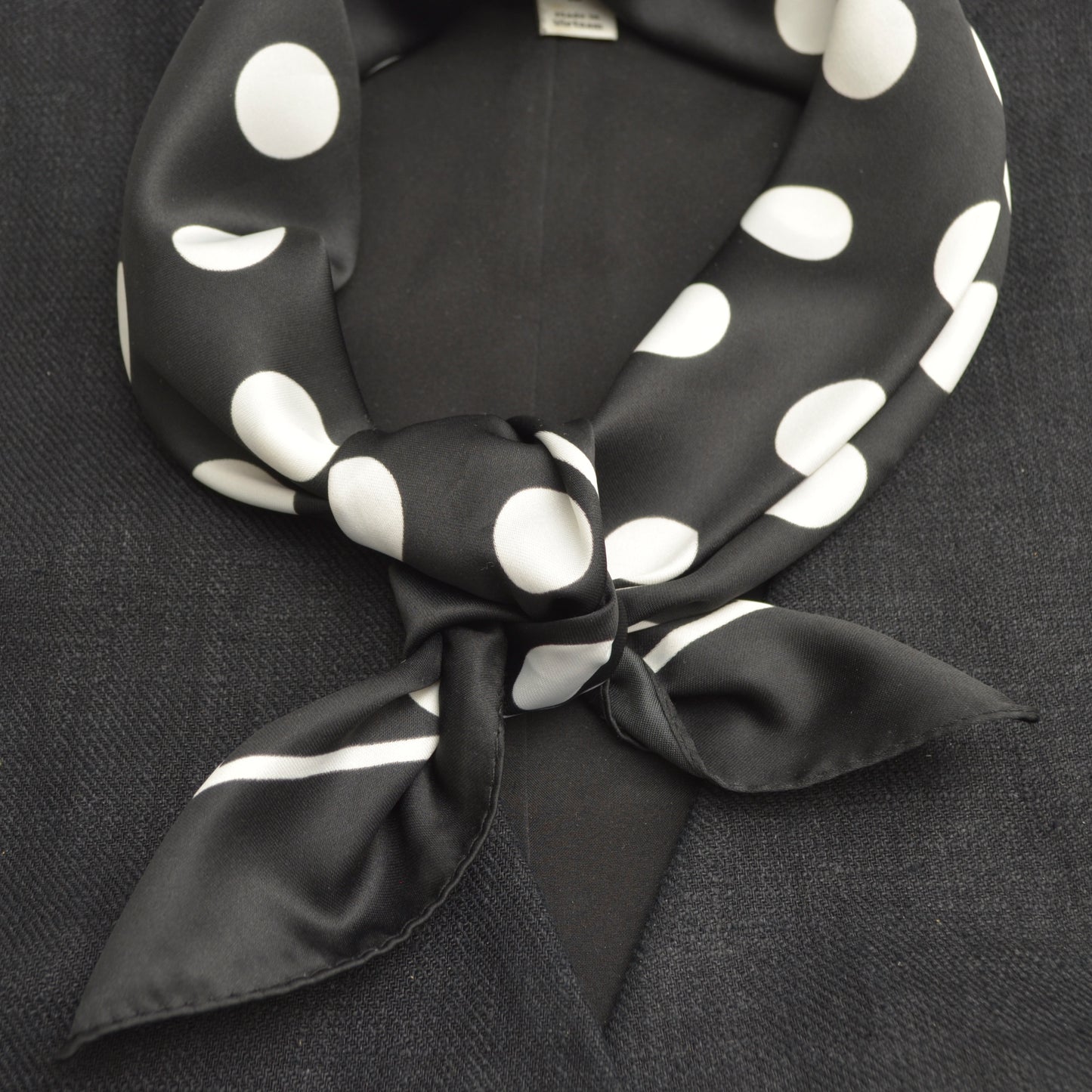 White Polka Dots Neck Scarf