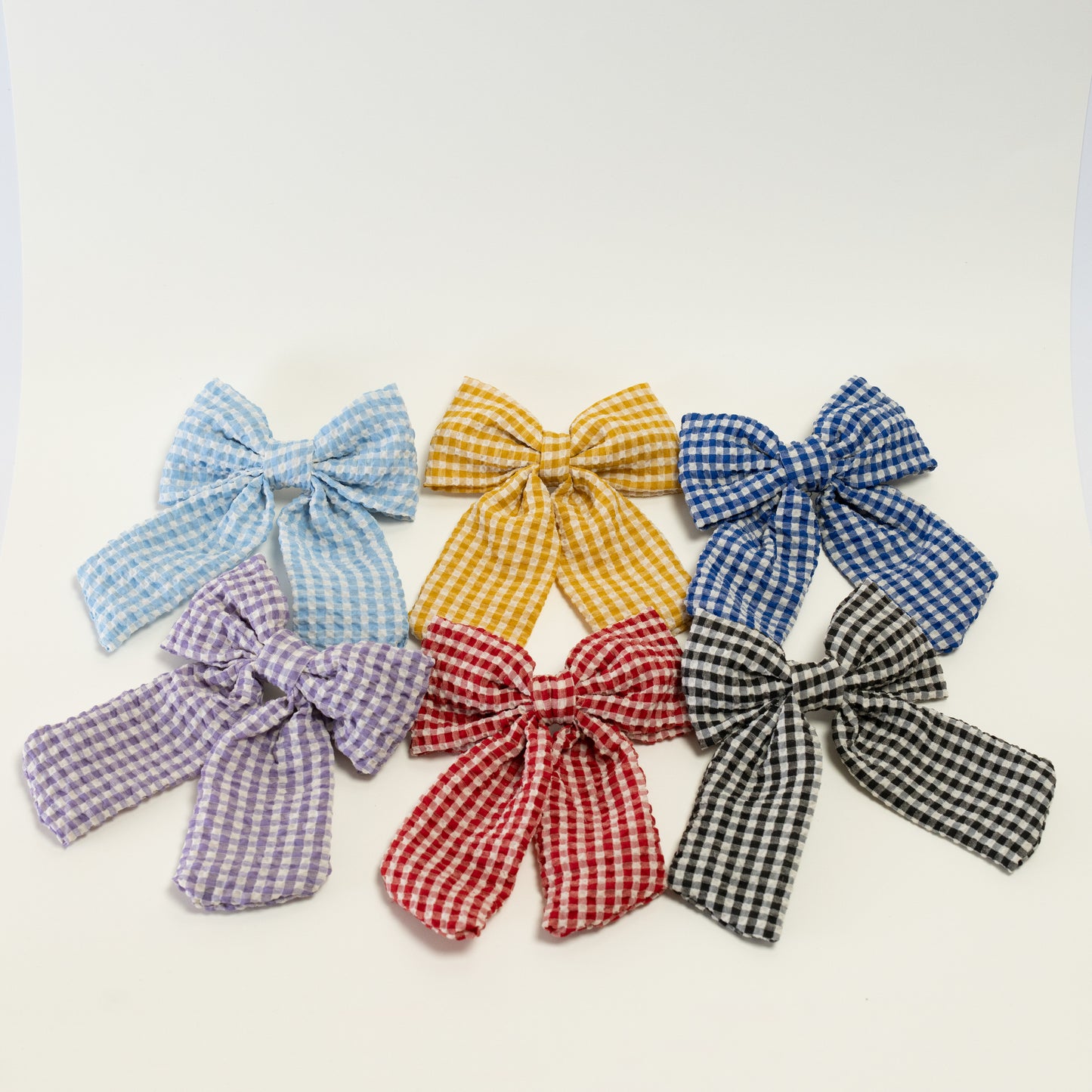 Gingham Hair Bow Small Square