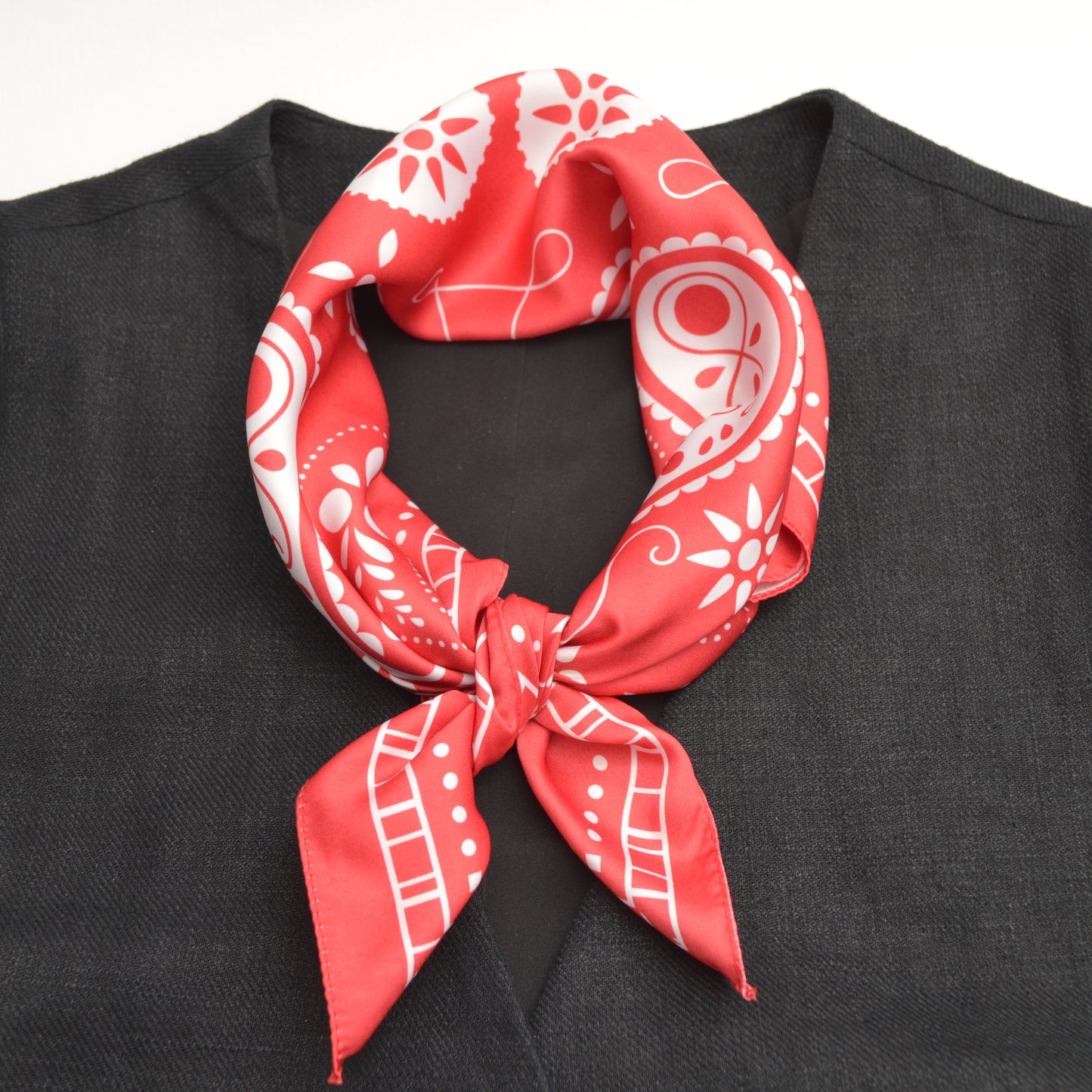 Red Paisley Neck Scarf