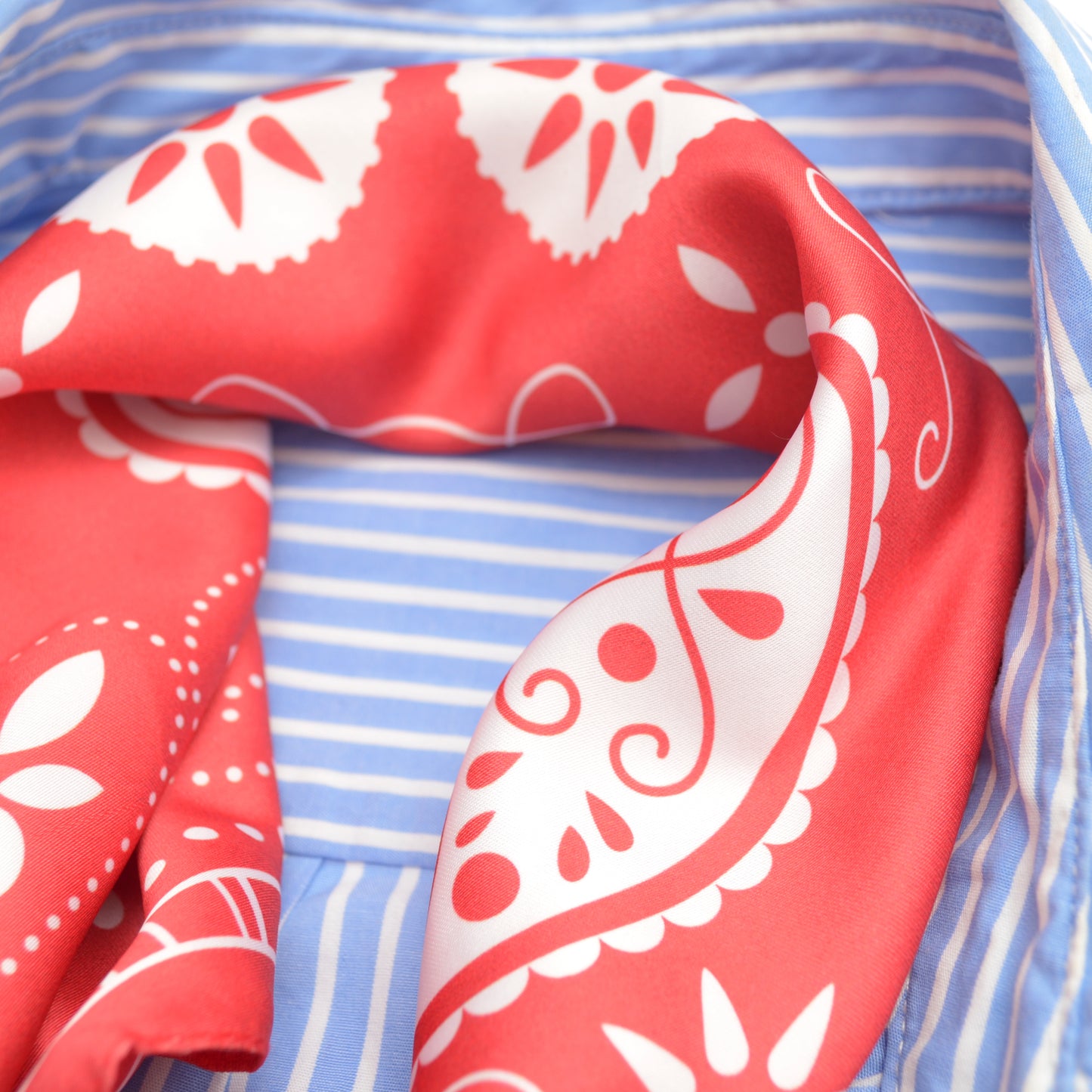 Red Paisley Neck Scarf