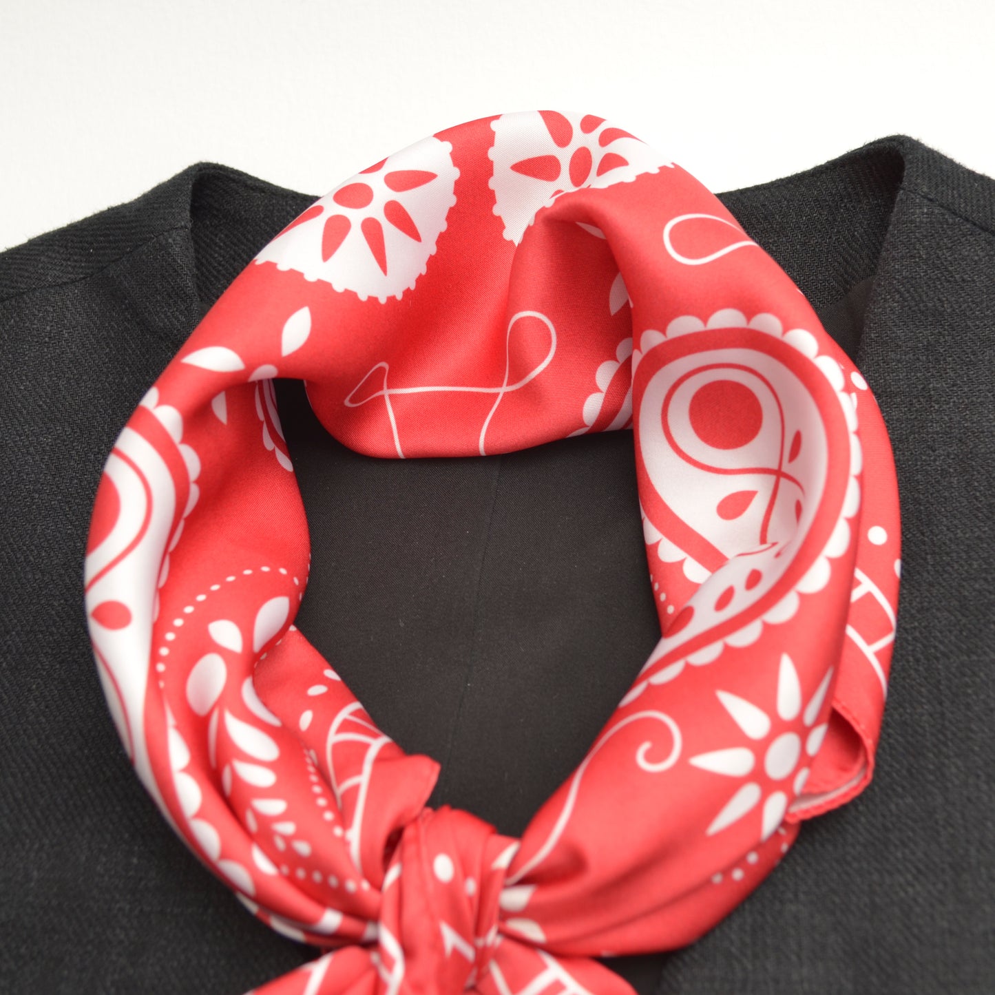 Red Paisley Neck Scarf