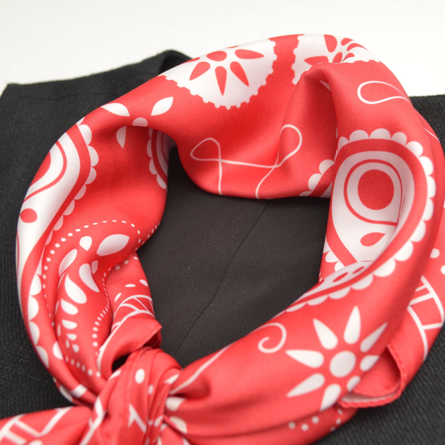 Red Paisley Neck Scarf