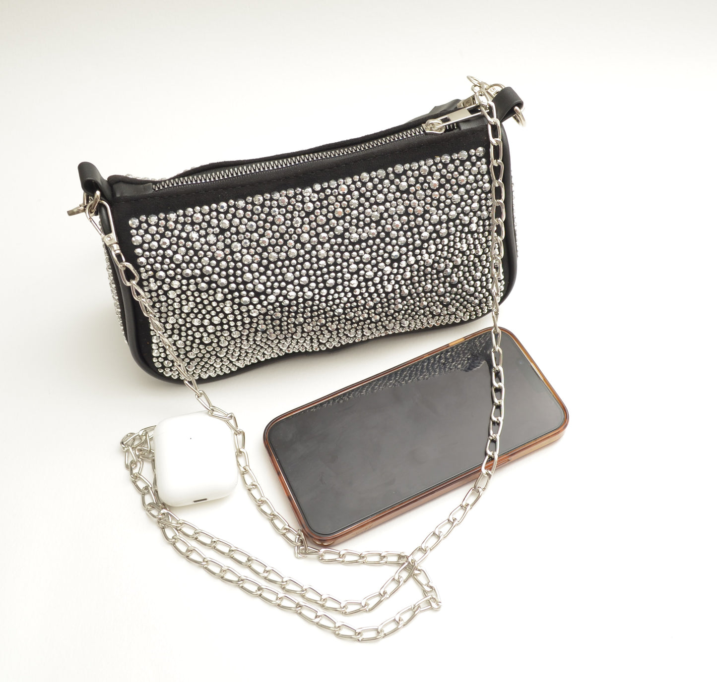 Silver Sparkle Shoulder Bag