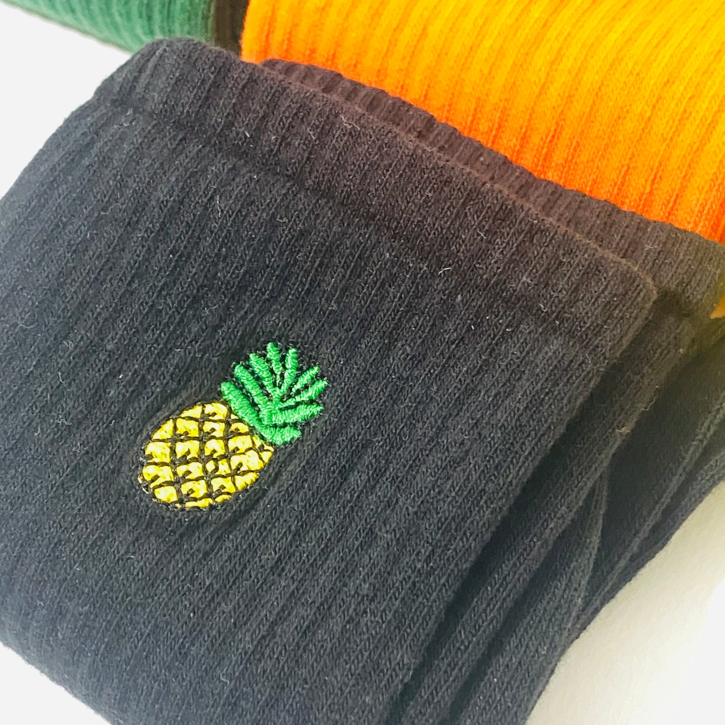 Banana Embroidered Socks