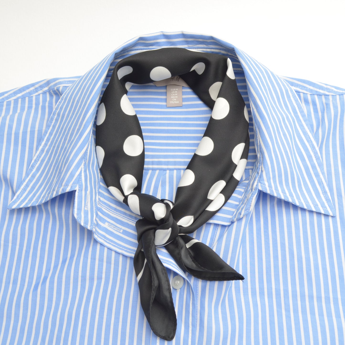 White Polka Dots Neck Scarf