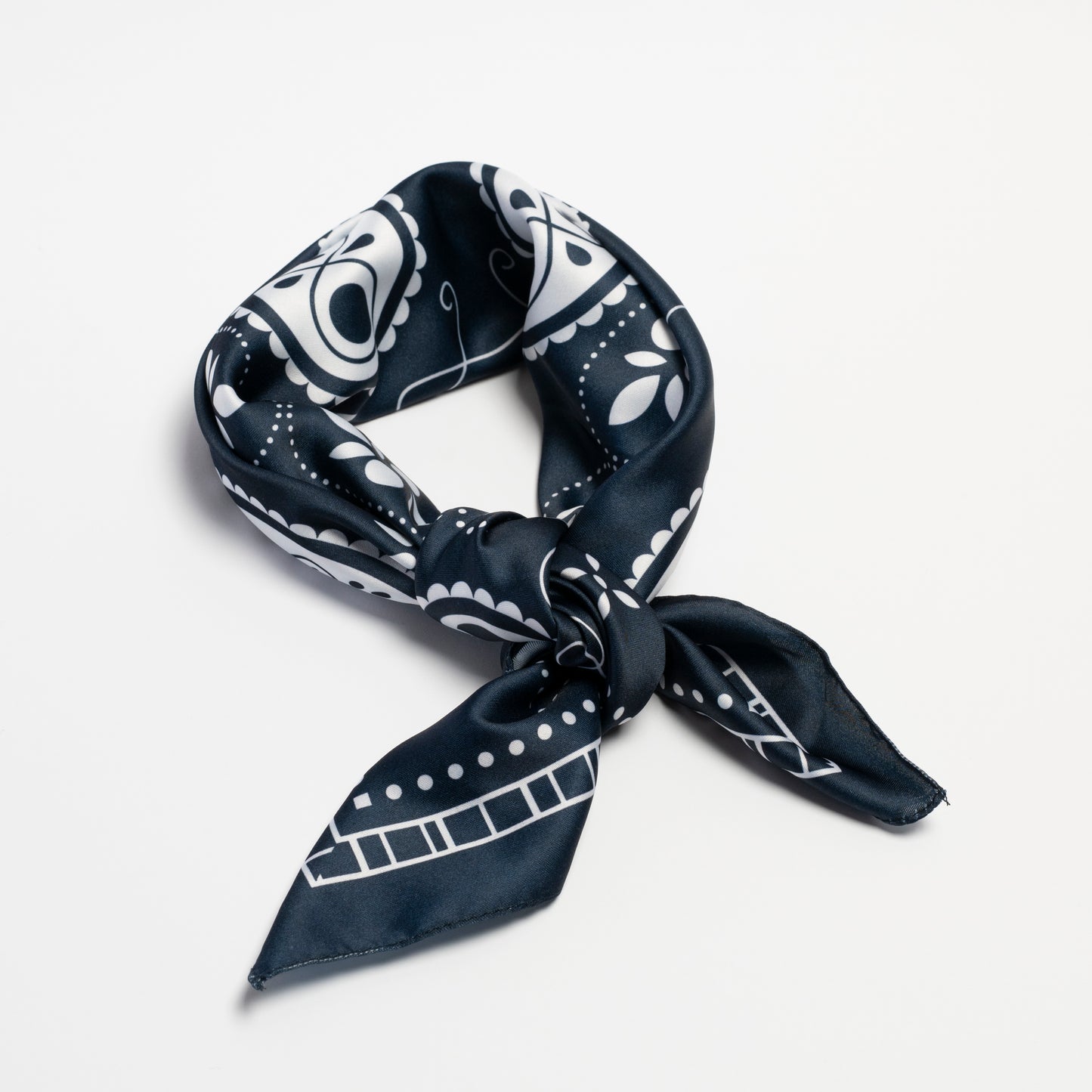 Navy Paisley Neck Scarf