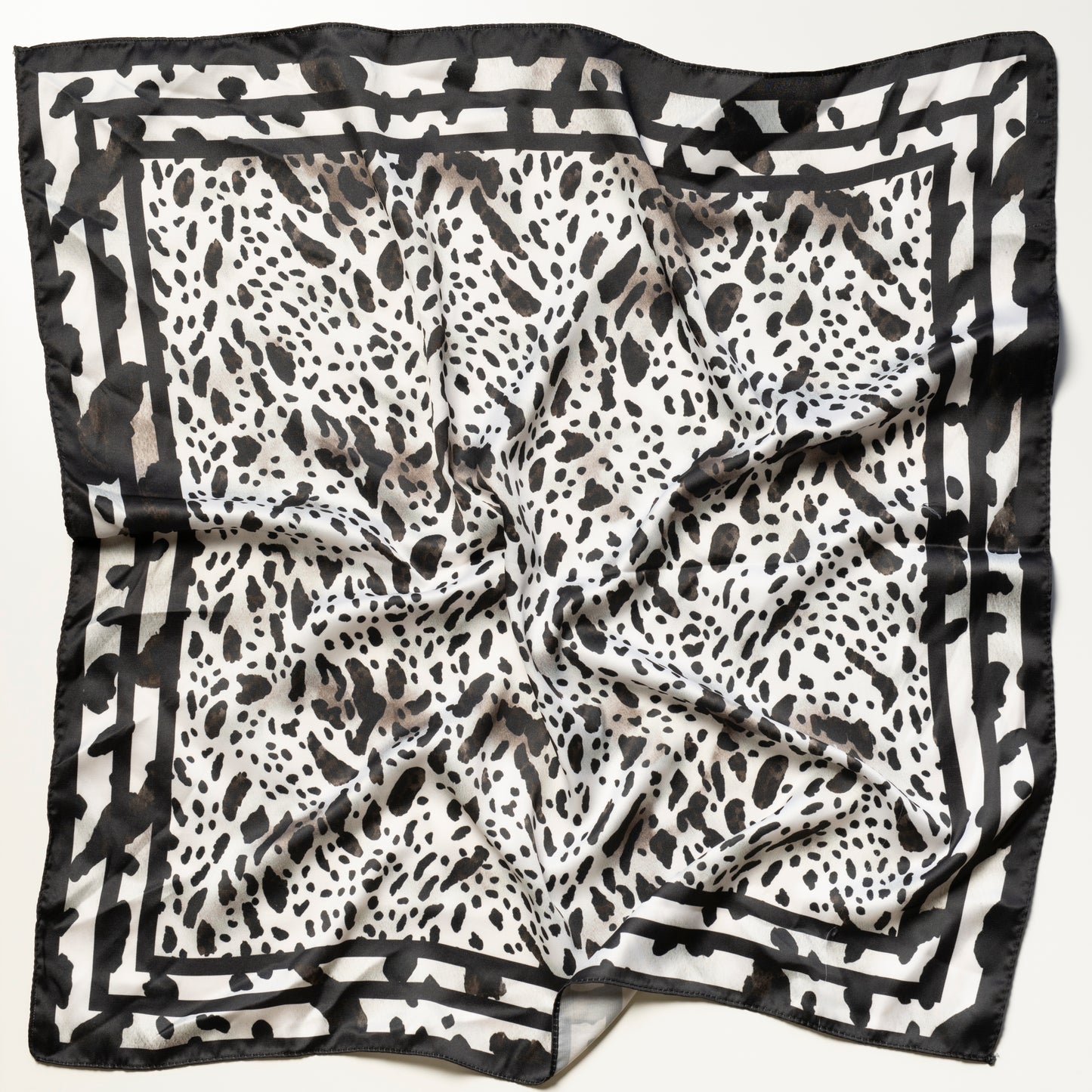 Black And White Leopard Neck Scarf