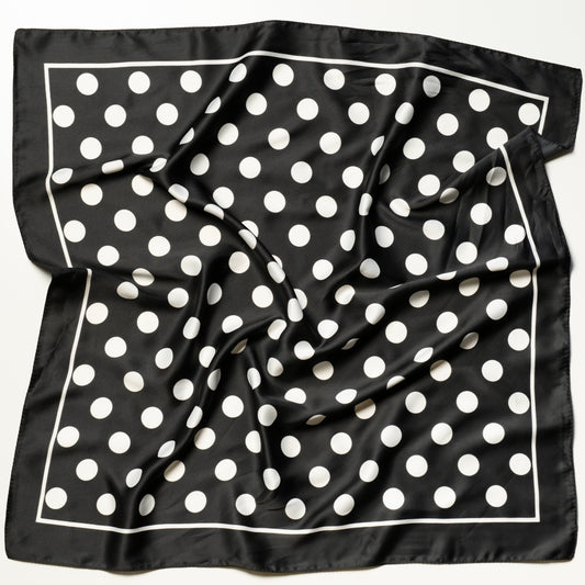 White Polka Dots Neck Scarf